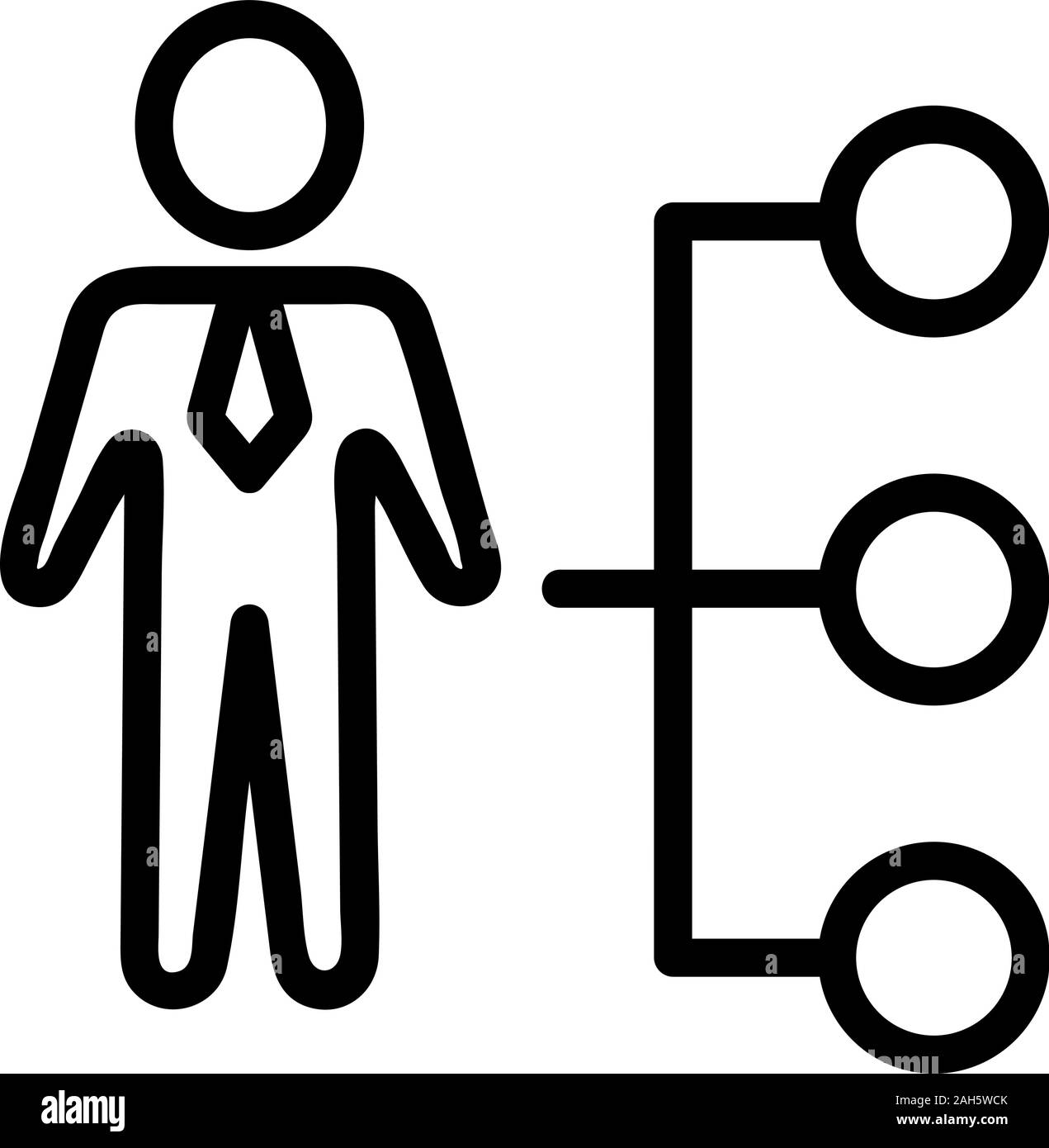 Affiliated icona azienda vettore. Isolate il simbolo di contorno illustrazione Illustrazione Vettoriale