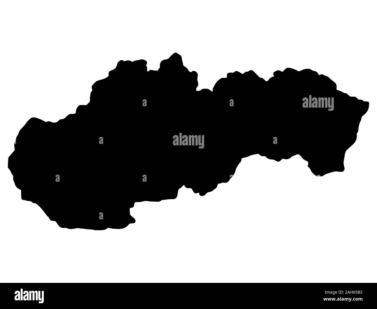 Slovacchia Mappa Silhouette illustrazione vettoriale eps 10 Illustrazione Vettoriale
