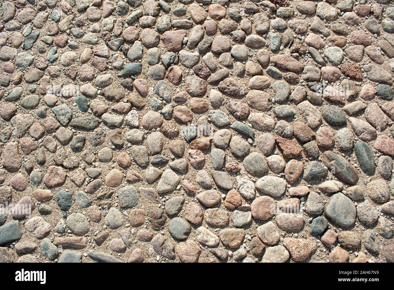Piccole pietre texture. Piano composto da molte piccole pietre di texture di sfondo o Foto Stock