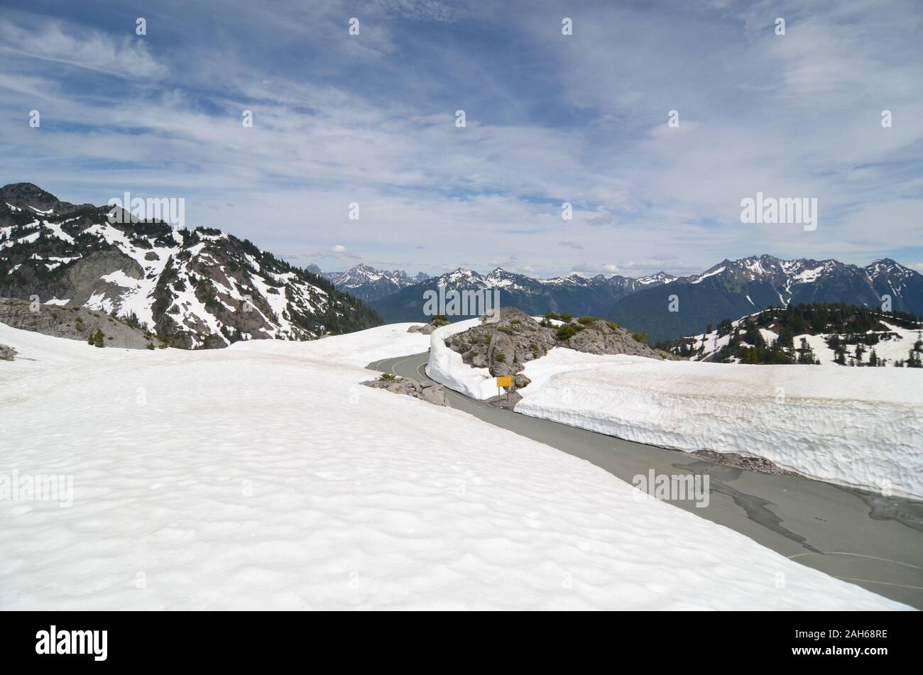 Mt. Rainier vista dal lago Reflection Foto Stock