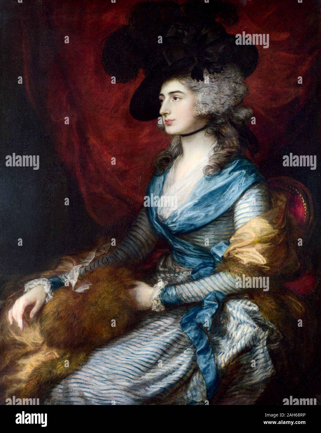 La sig.ra Sarah Siddons (1785) da Thomas Gaunsborough. Sarah Siddons (1755 - 1831) gallese attrice inglese Foto Stock La sig.ra Sarah Siddons (1785) da Thomas Gaunsborough. Sarah Siddons (1755 - 1831) gallese attrice inglese Foto Stock