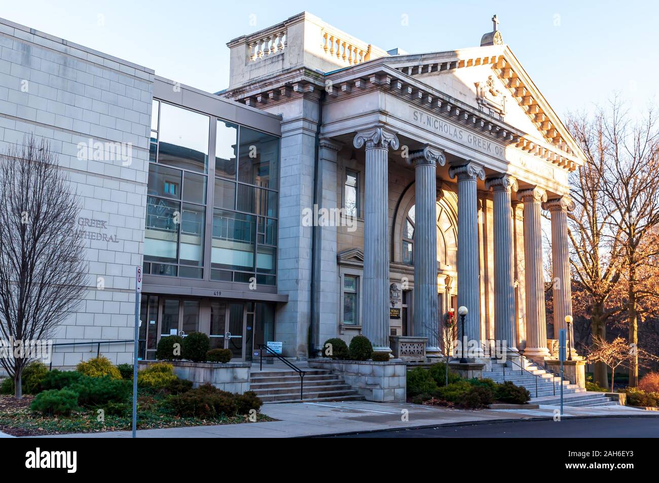Saint Nicholas Cattedrale greco-ortodossa, fondata nel 1906 nel quartiere di Oakland della città di Pittsburgh, in Pennsylvania, STATI UNITI D'AMERICA Foto Stock