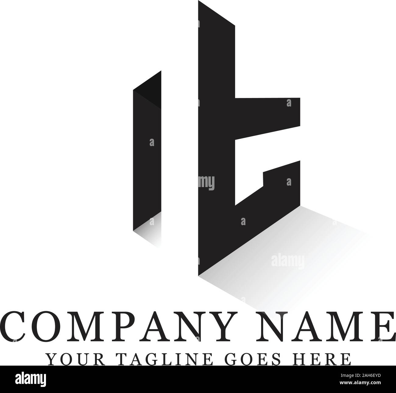 N disegni logo con lo spazio negativo vettore Illustrazione Vettoriale