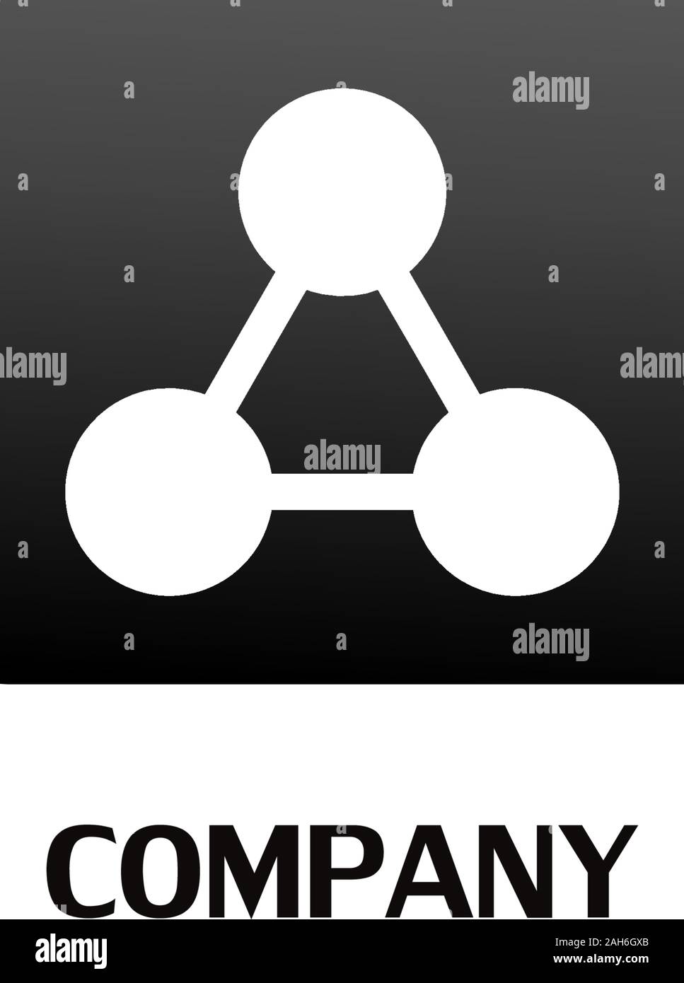Triangolo, tre punto connesso concetto di logo, rete sociale delle Comunità Logo Design Template, risorsa umana Illustrazione Vettoriale