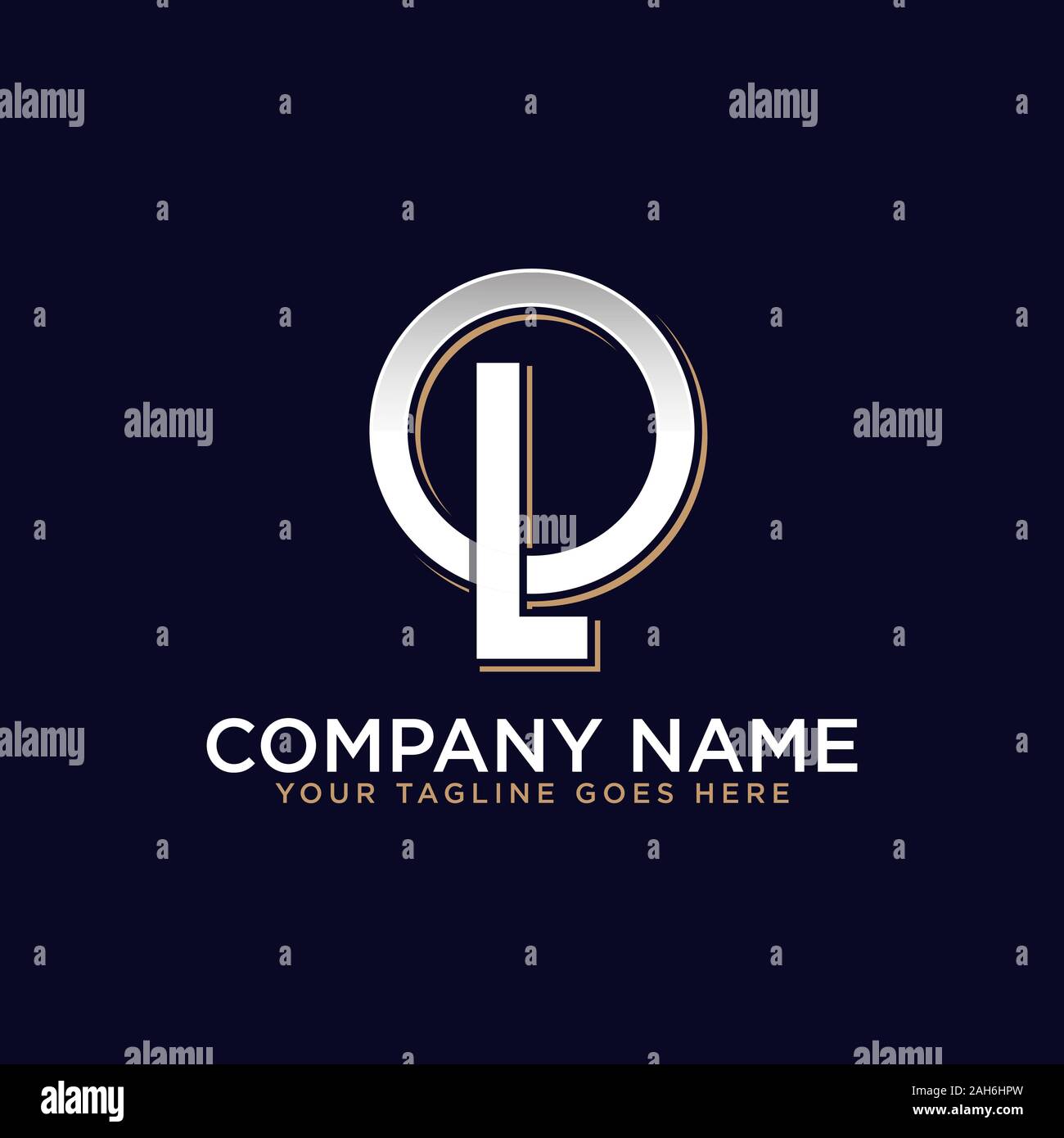 O l logo iniziale del vettore, o lettera ispirazioni del logo Illustrazione Vettoriale