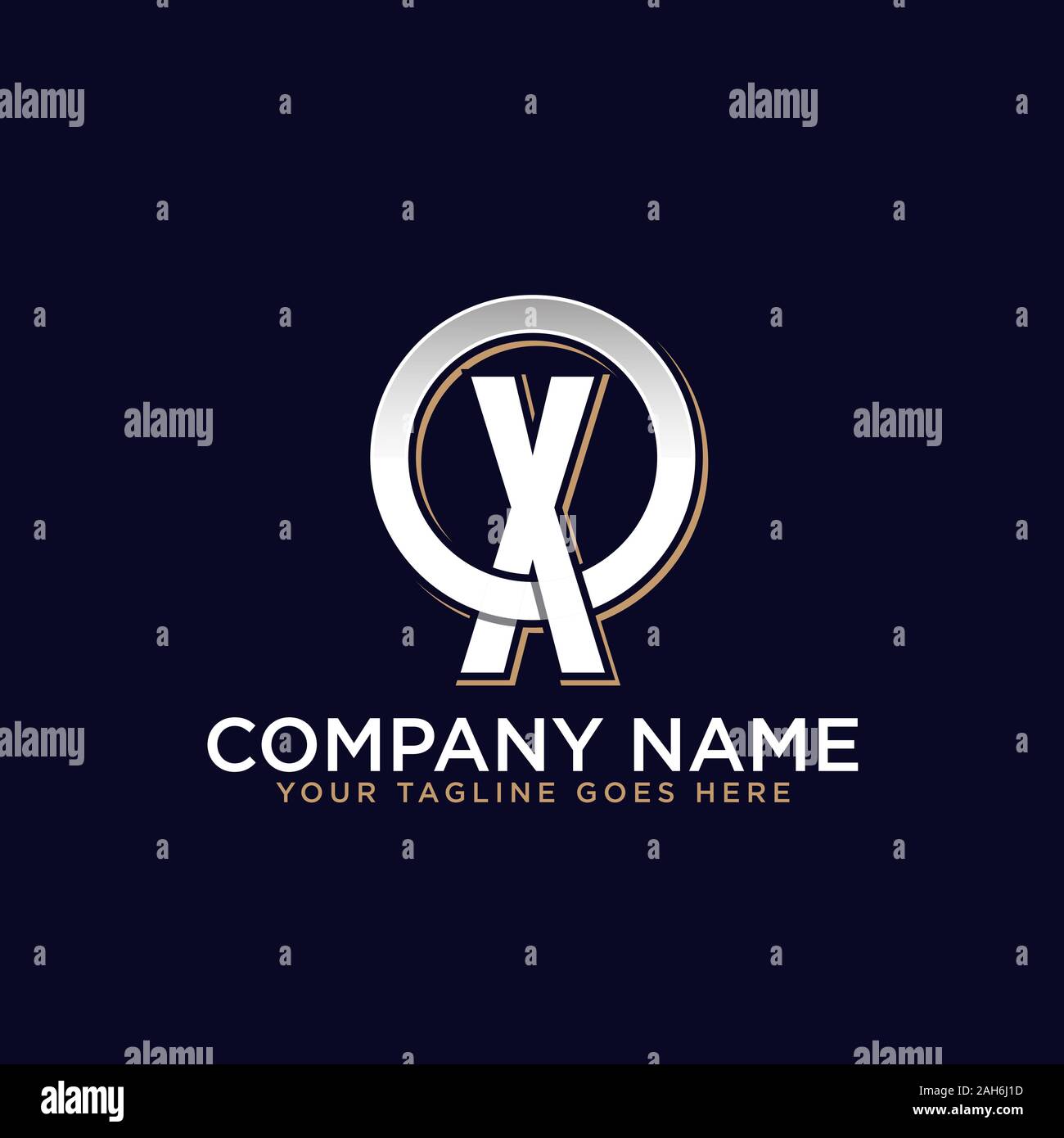 OX logo iniziale del vettore, o lettera ispirazioni del logo Illustrazione Vettoriale