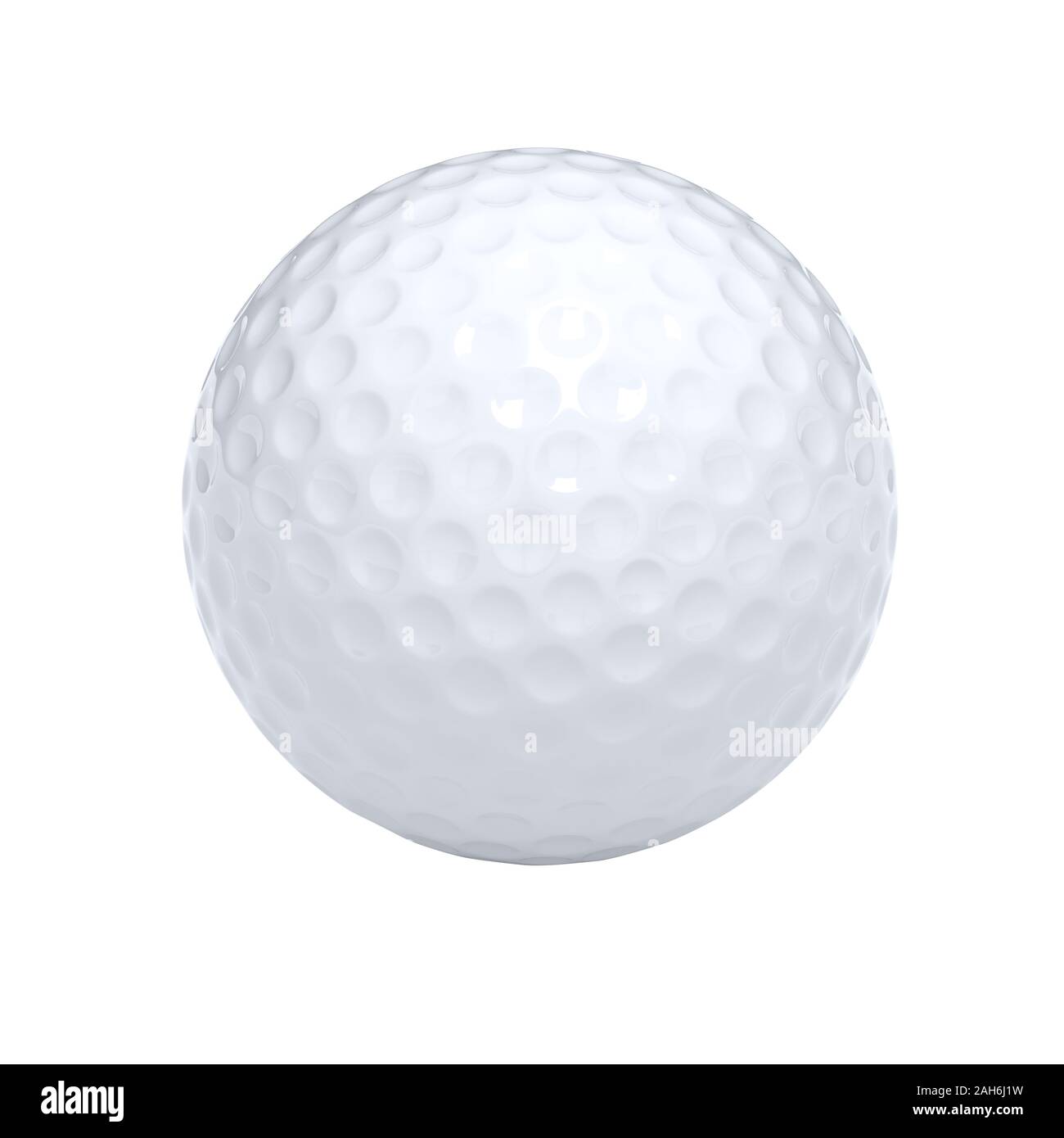 Isolato pallina da golf con percorso di clipping - 3D render Foto Stock