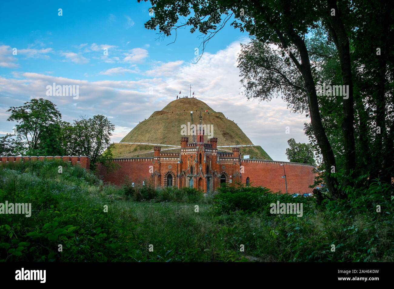 Historic Kościuszko Mound, Cracovia in Polonia Foto Stock