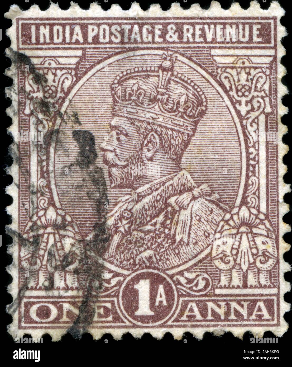 Re Giorgio V con l'imperatore indiano della corona Foto Stock