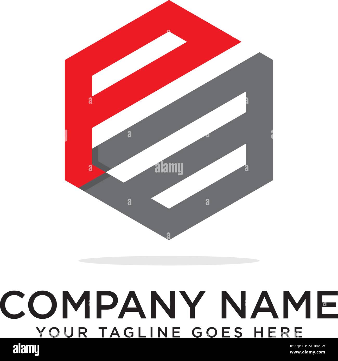 Pb logo esagonale vettore, monogramma modello di logo Illustrazione Vettoriale