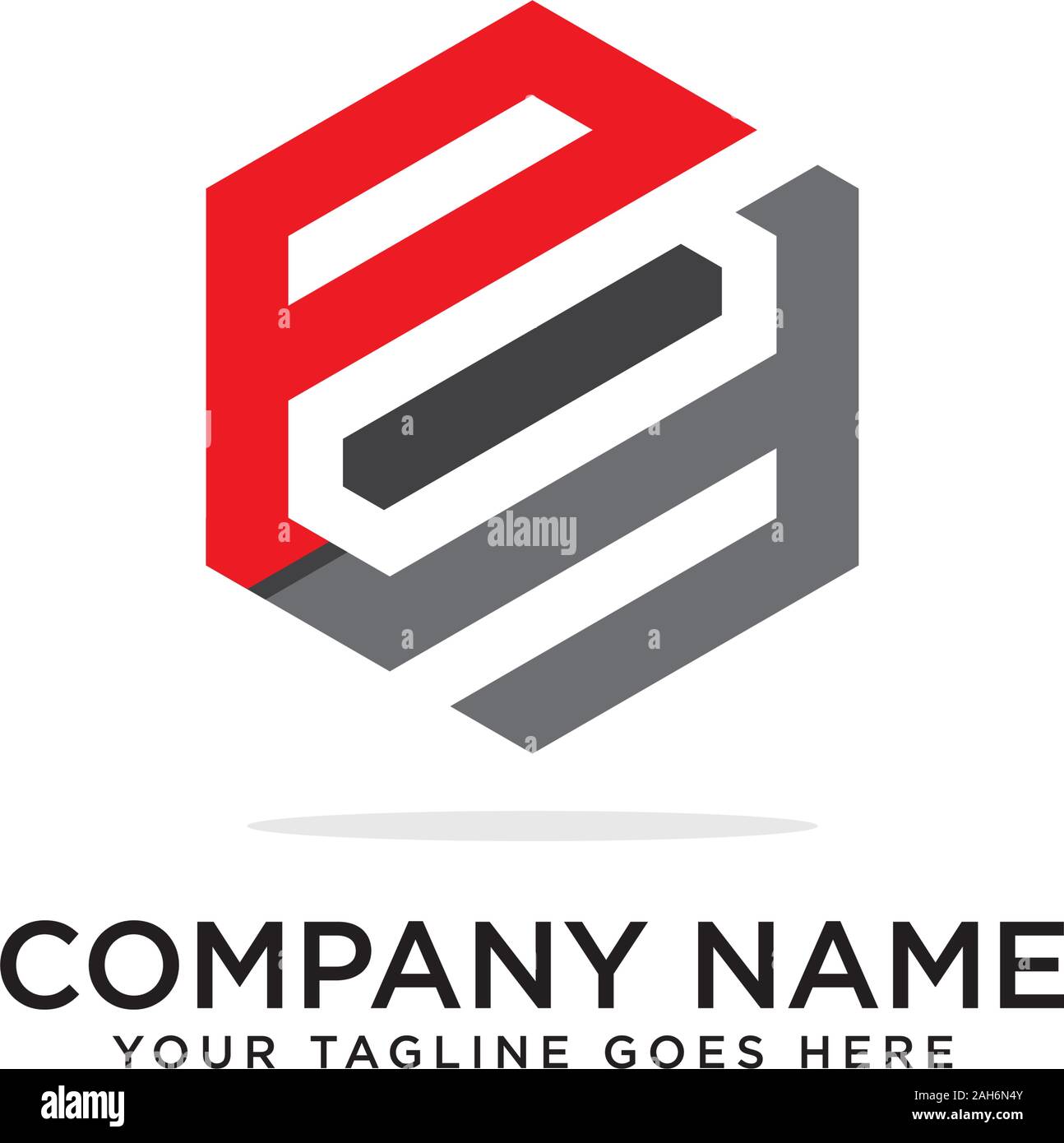 PY logo esagonale vettore, monogramma modello di logo Illustrazione Vettoriale