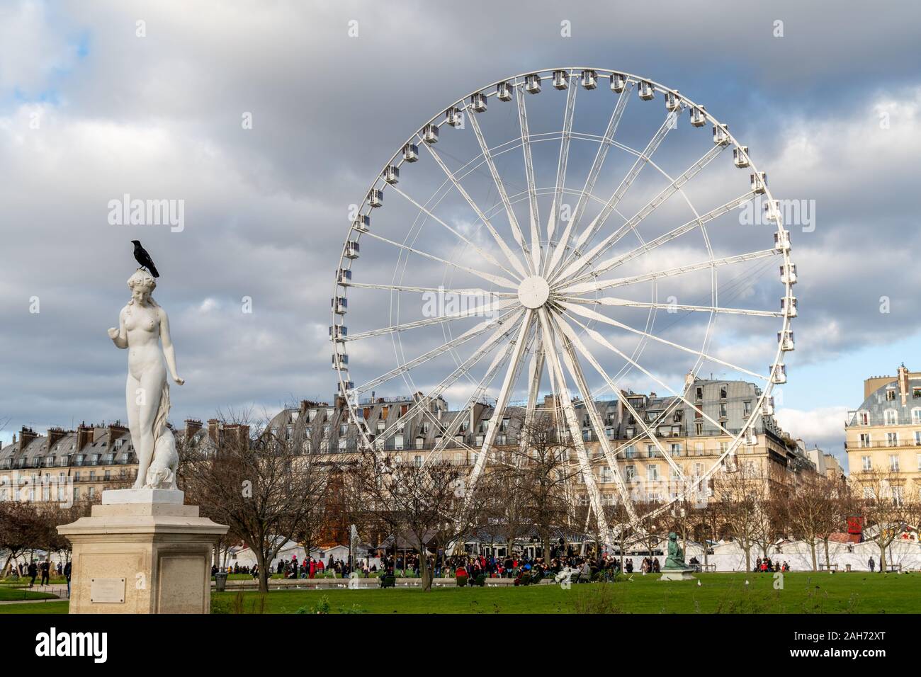 Ruota panoramica Ferris al Jardin des Tuileries di Parigi Foto Stock