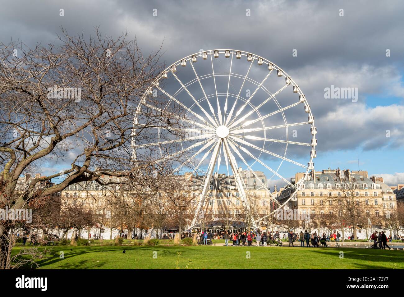 Ruota panoramica Ferris al Jardin des Tuileries di Parigi Foto Stock