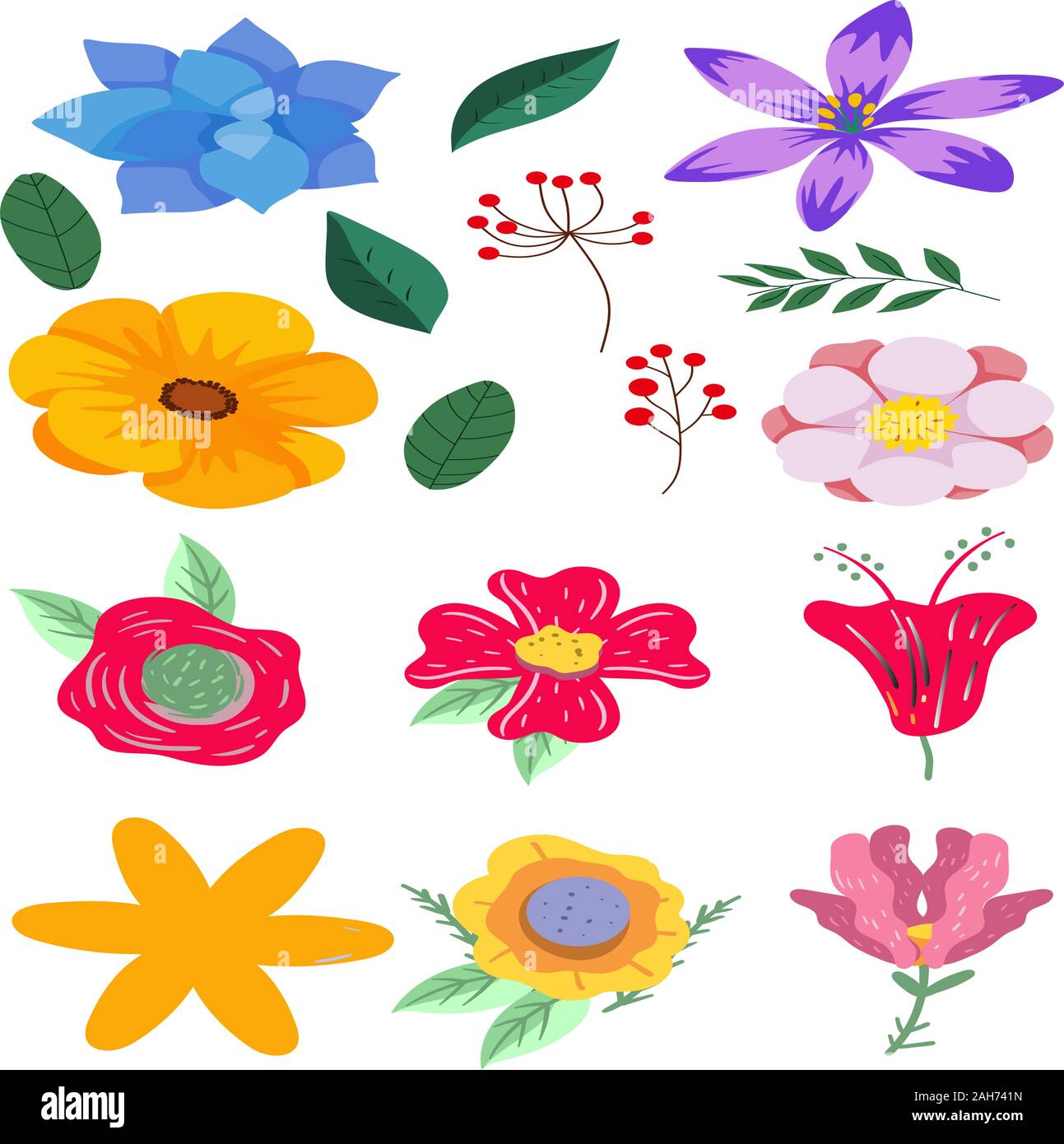 Flower clip art design Illustrazione Vettoriale