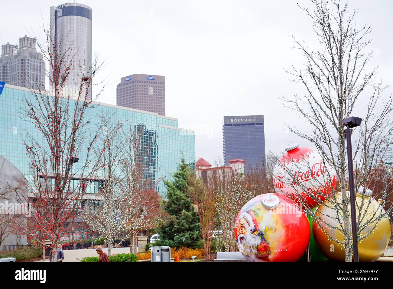 ATLANTA, GA, Stati Uniti d'America - Dicembre 04: Il Mondo di Coca Cola a Pemberton posto è un museo dedicato alla storia di Coca-Cola, una famosa in tutto il mondo di soft drink Foto Stock