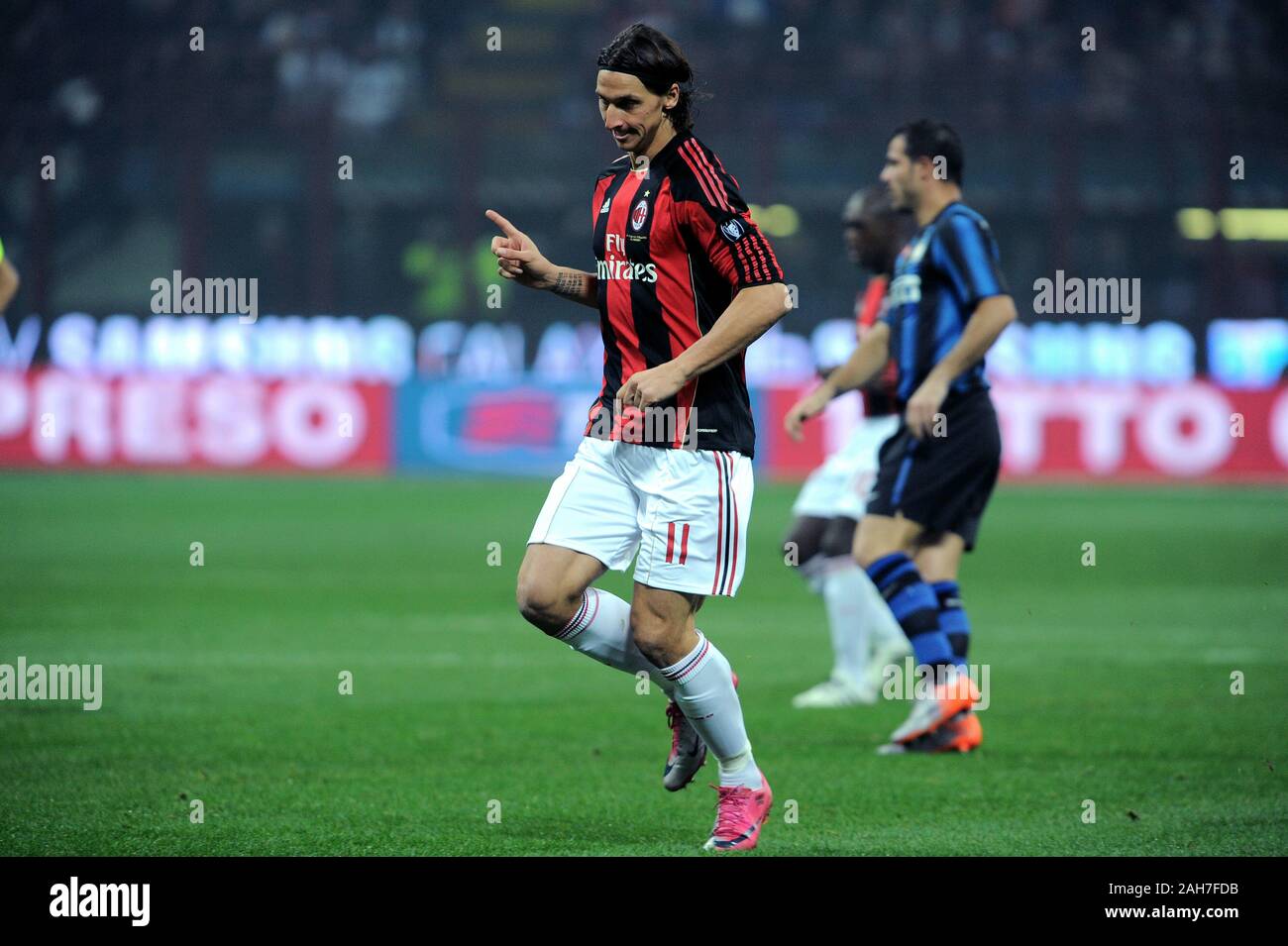 Milano, 15 novembre 2010, SAN SIRO, calcio Seria A 2010/2011,FC Inter - AC Milan: di Zlatan IBRAHIMOVIC Foto Stock