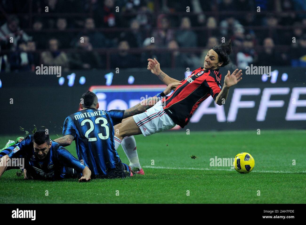 Milano, 15 novembre 2010, SAN SIRO, calcio Seria A 2010/2011,FC Inter - AC Milan: di Zlatan IBRAHIMOVIC Foto Stock