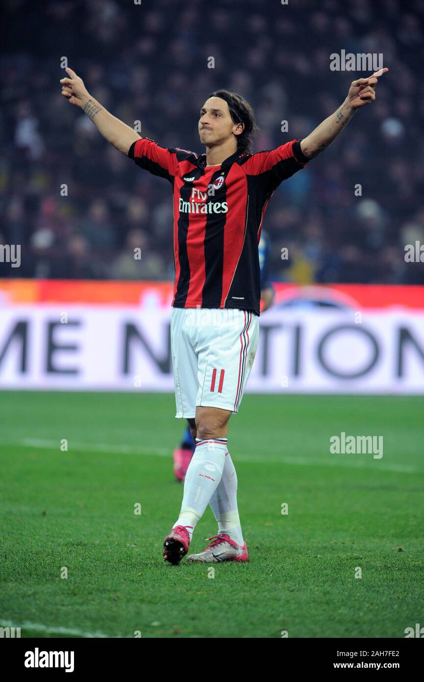 Milano, 15 novembre 2010, SAN SIRO, calcio Seria A 2010/2011,FC Inter - AC Milan: di Zlatan IBRAHIMOVIC Foto Stock