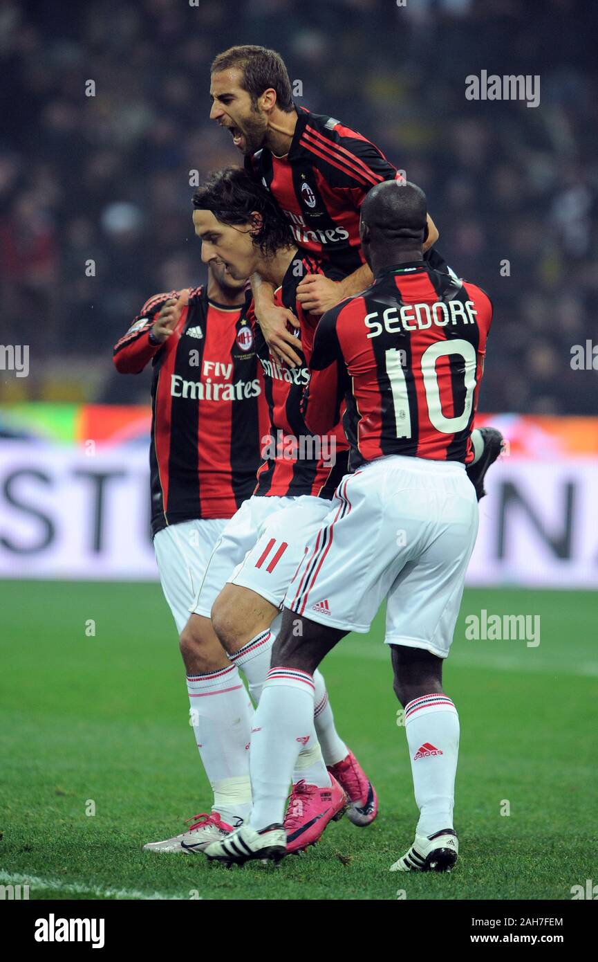 Milano, 15 novembre 2010, SAN SIRO, calcio Seria A 2010/2011,FC Inter - AC Milan: di Zlatan IBRAHIMOVIC Foto Stock