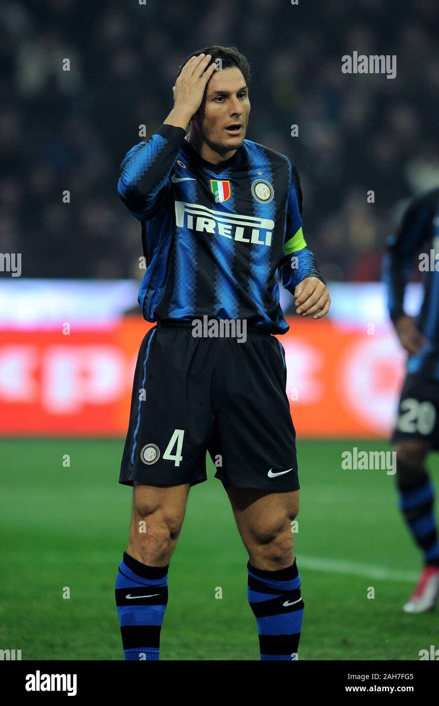 Milano, 15 novembre 2010, 'G.ALLO STADIO MEAZZA SAN SIRO ' Stadium, il campionato di calcio Seria A 2010/2011, FC Inter - AC Milan: Javier Zanetti Foto Stock