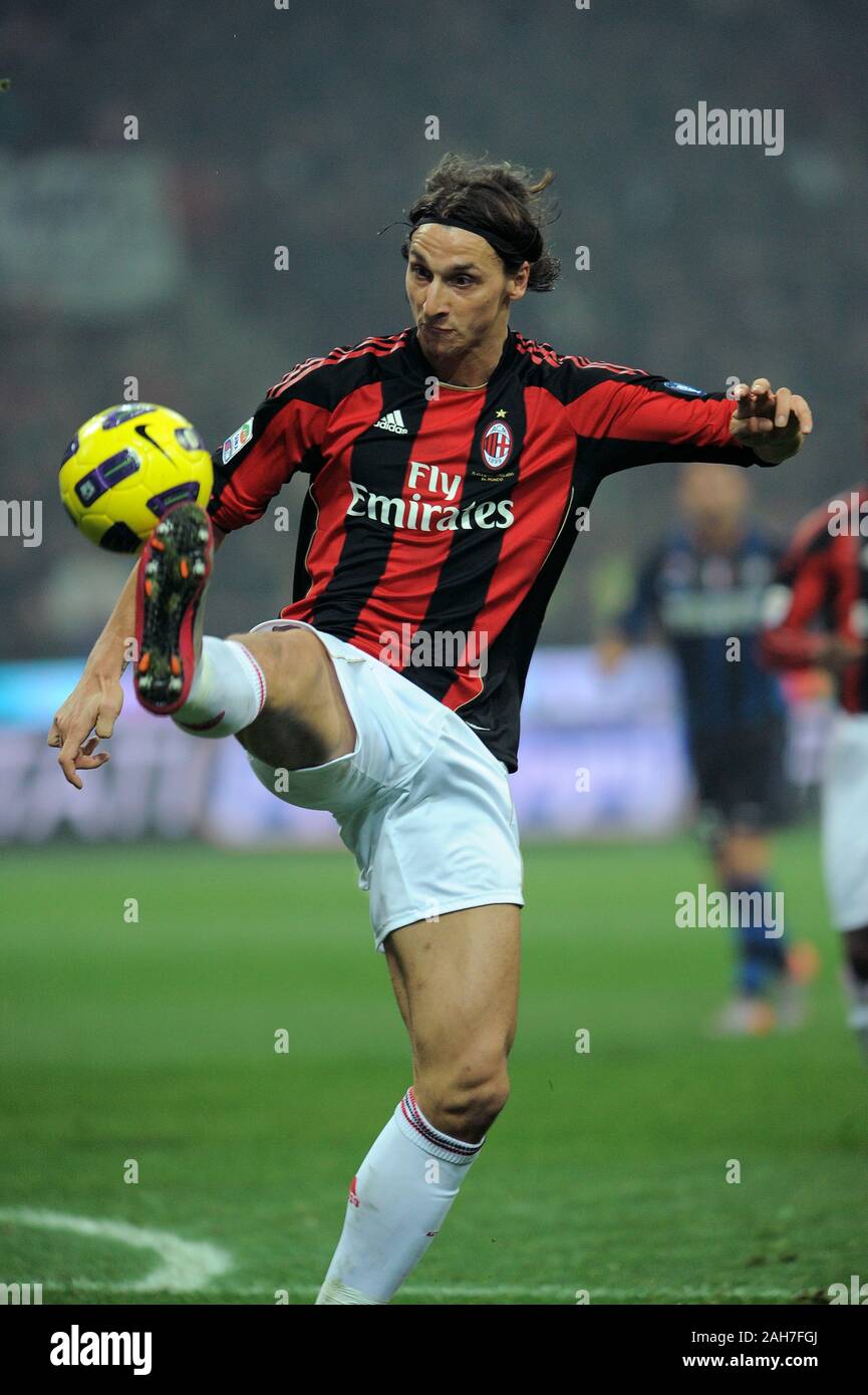Milano, 15 novembre 2010, SAN SIRO, calcio Seria A 2010/2011,FC Inter - AC Milan: di Zlatan IBRAHIMOVIC Foto Stock