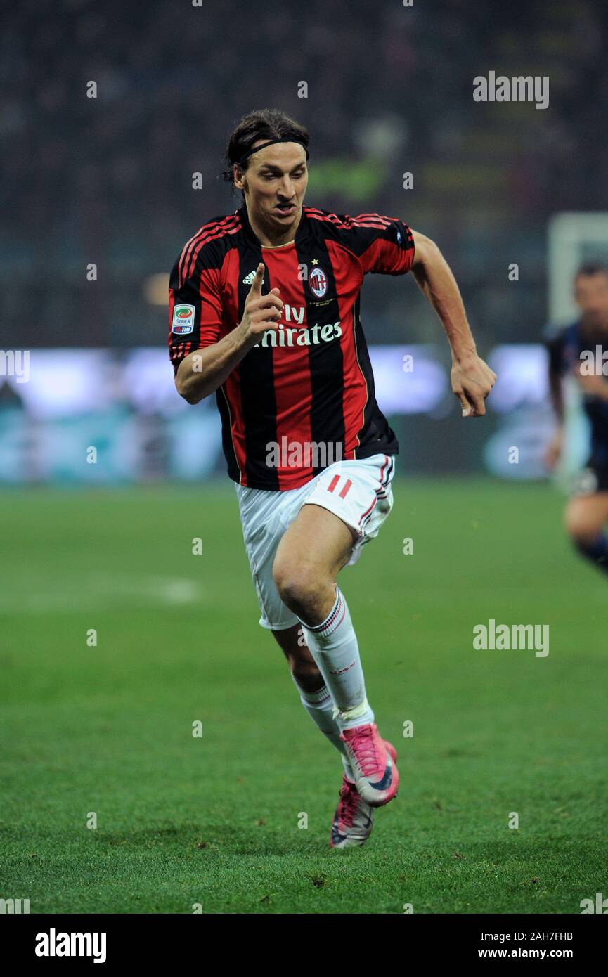 Milano, 15 novembre 2010, SAN SIRO, calcio Seria A 2010/2011,FC Inter - AC Milan: di Zlatan IBRAHIMOVIC Foto Stock