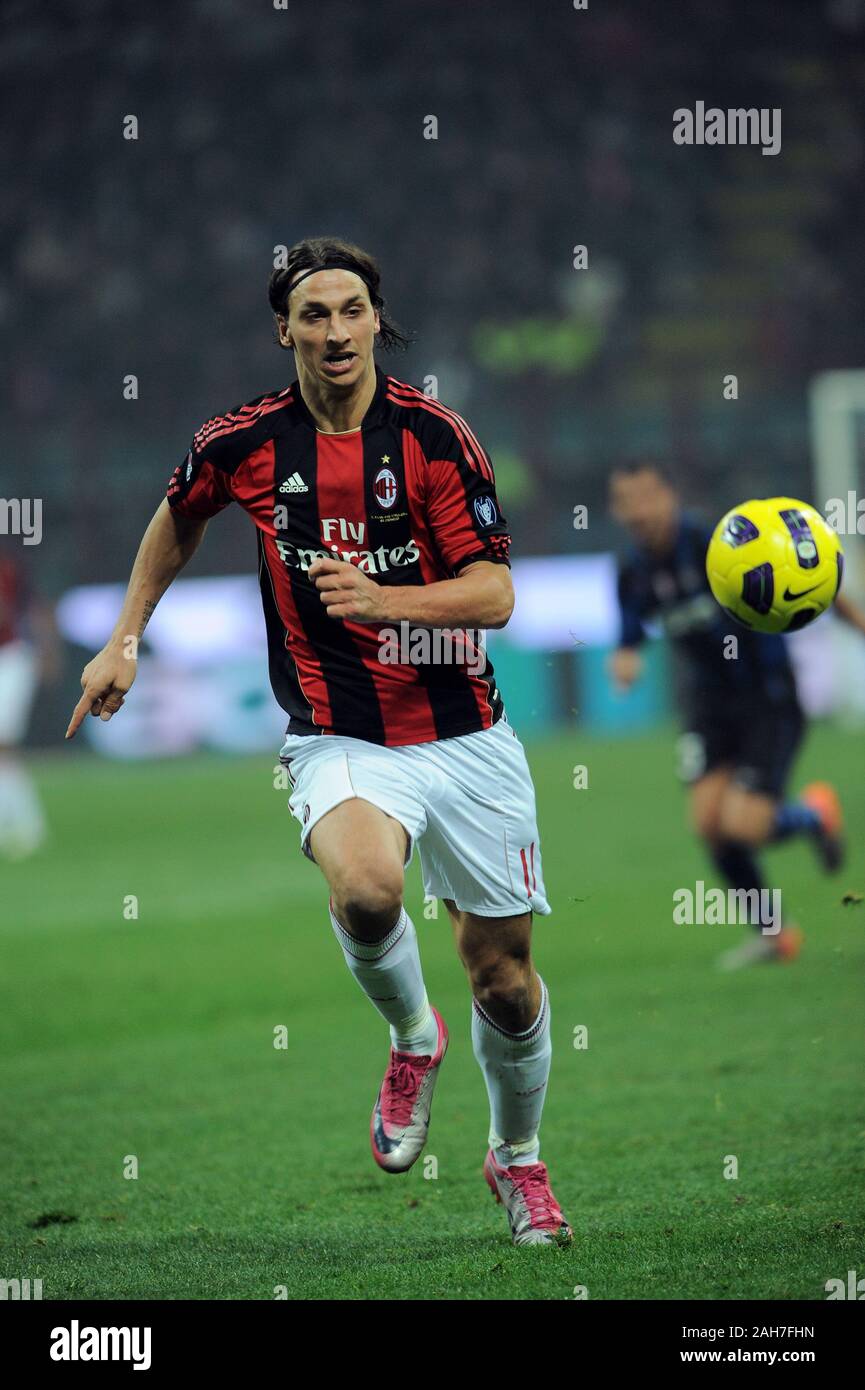 Milano, 15 novembre 2010, SAN SIRO, calcio Seria A 2010/2011,FC Inter - AC Milan: di Zlatan IBRAHIMOVIC Foto Stock