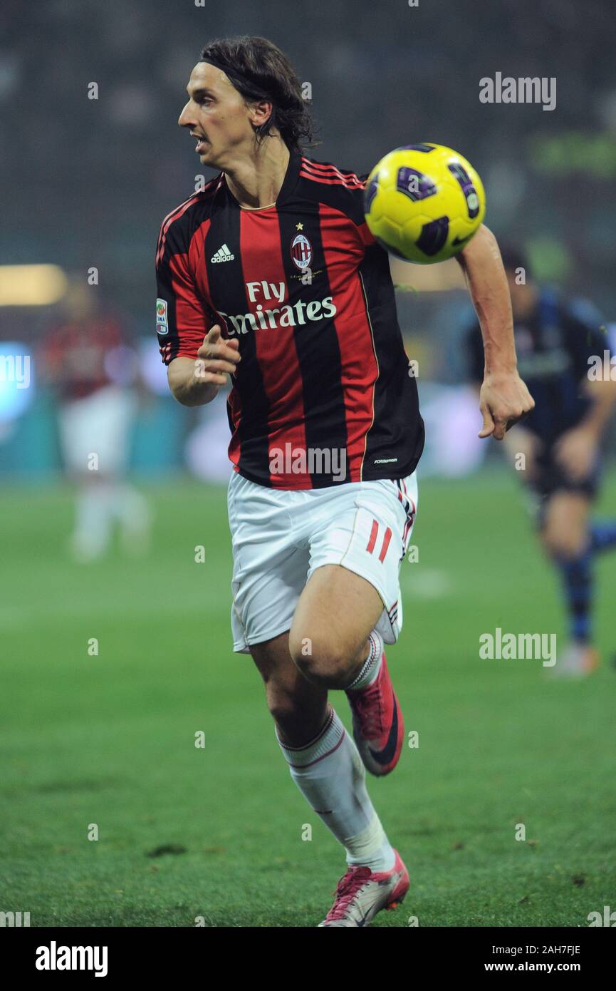 Milano, 15 novembre 2010, SAN SIRO, calcio Seria A 2010/2011,FC Inter - AC Milan: di Zlatan IBRAHIMOVIC Foto Stock