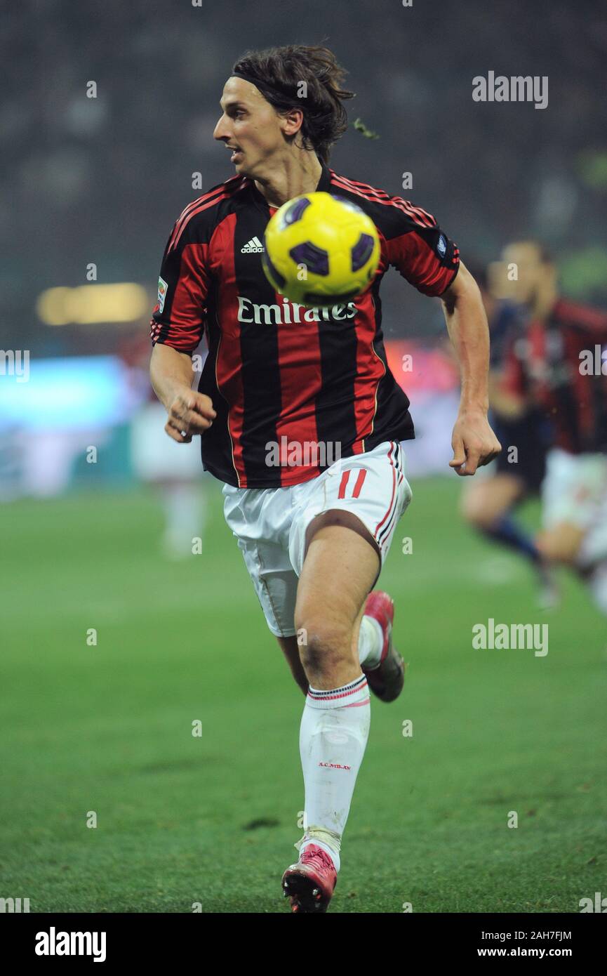 Milano, 15 novembre 2010, SAN SIRO, calcio Seria A 2010/2011,FC Inter - AC Milan: di Zlatan IBRAHIMOVIC Foto Stock