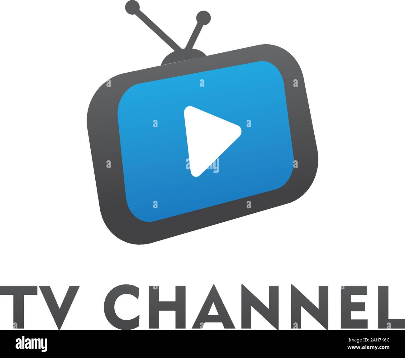 TV Live Streaming, la televisione on line, Web TV, Logo concetto, bianco  pulsante Riproduci, sfondo blu Logo dei canali televisivi del modello di  progettazione Immagine e Vettoriale - Alamy