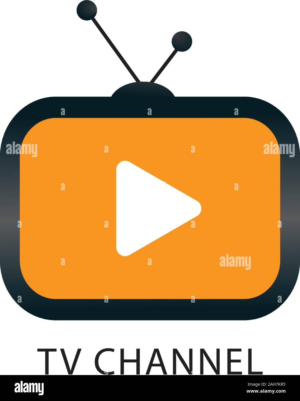 Online il canale TV Logo Design Template, Icona TV, bianco pulsante  Riproduci, Live Streaming, società di intrattenimento, Antenna, giallo  arancione, nero, vettoriale EPS10 Immagine e Vettoriale - Alamy