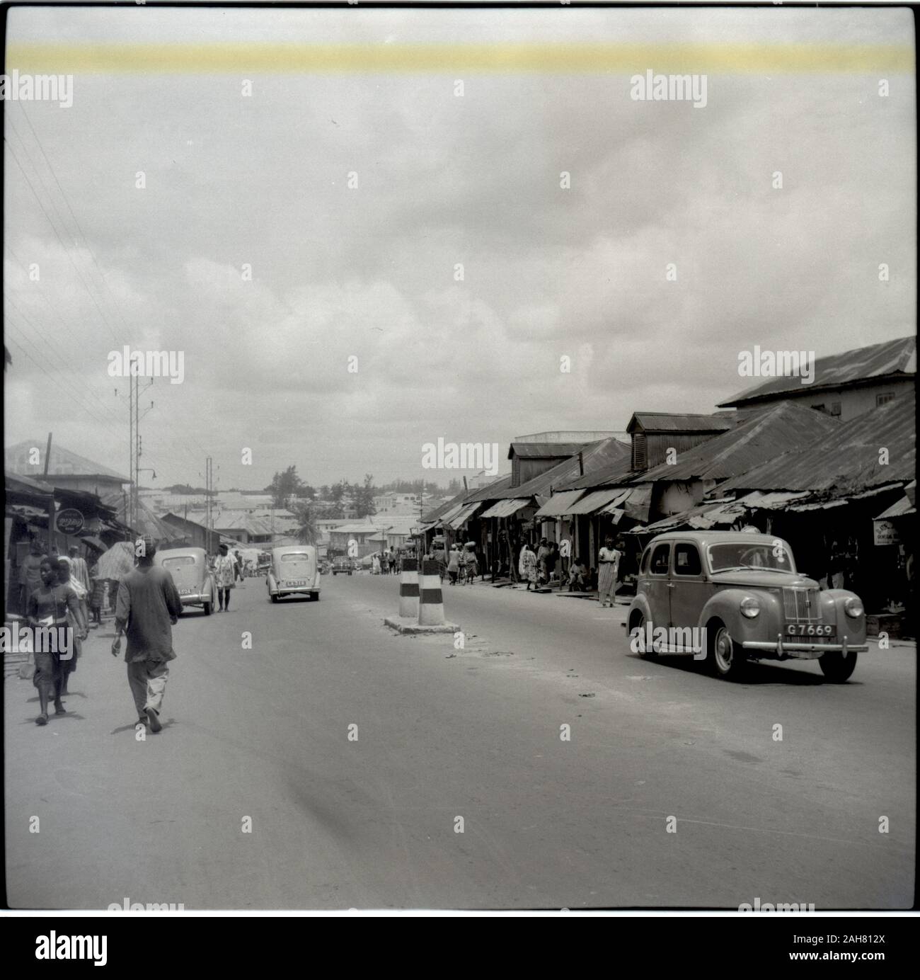 La Nigeria, Ruel collezione: BanyangIbadan, street in città23/03/1954, 23/03/1954. 2012/001/6/7/I1. Foto Stock