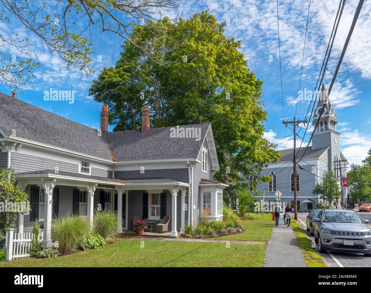 Strada principale di sandwich, Cape Cod, Massachusetts, STATI UNITI D'AMERICA Foto Stock