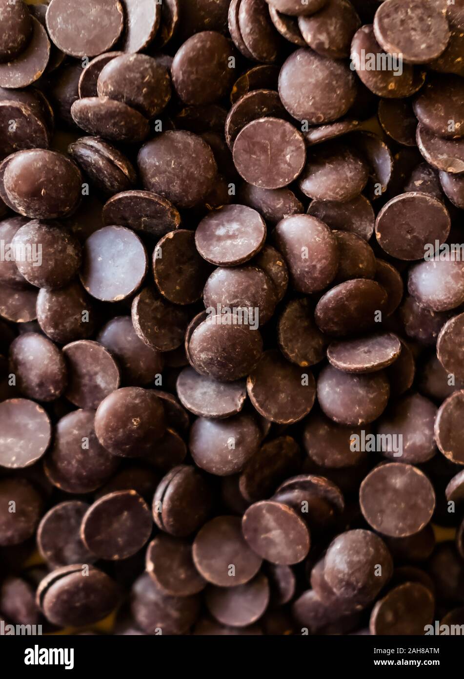 Dark cioccolato di copertura. Foto Stock