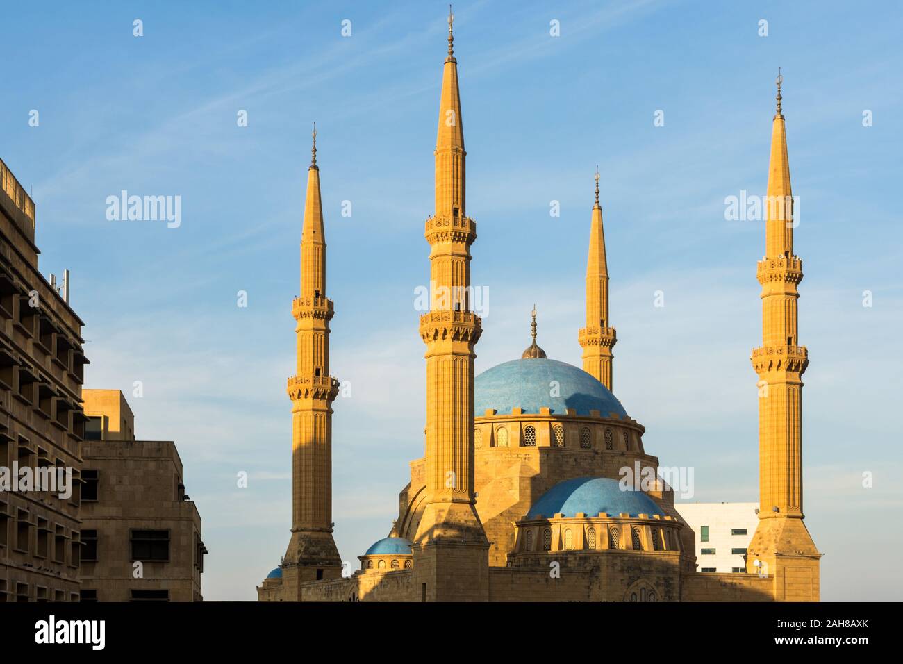 Mohammad al Amin moschea di La Piazza dei Martiri, Beirut Central District, Libano Foto Stock
