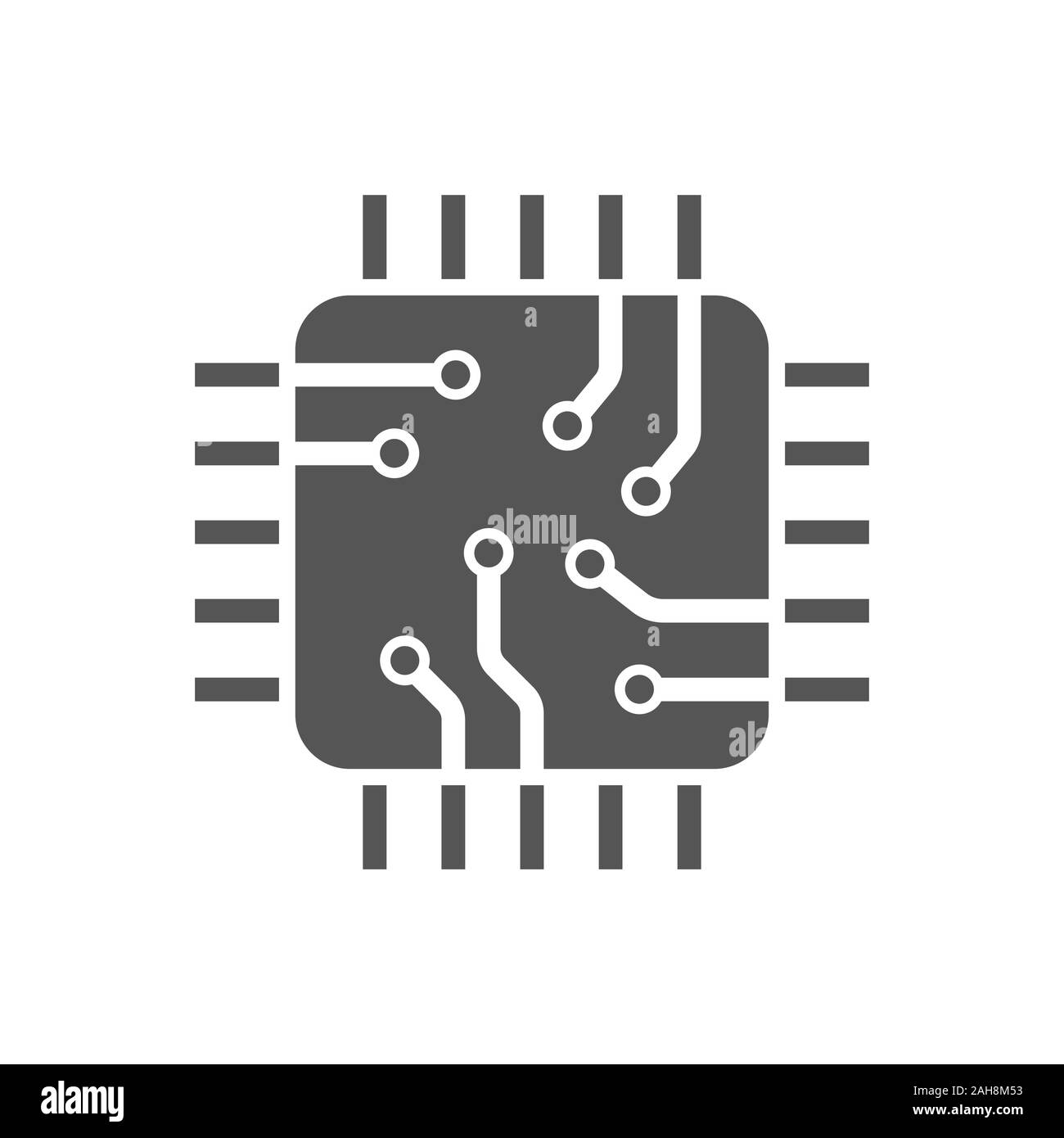 Cpu icona trasparente. Simbolo della cpu design. Elemento di semplice illustrazione vettoriale. In stile appartamento. EPS 10 Illustrazione Vettoriale