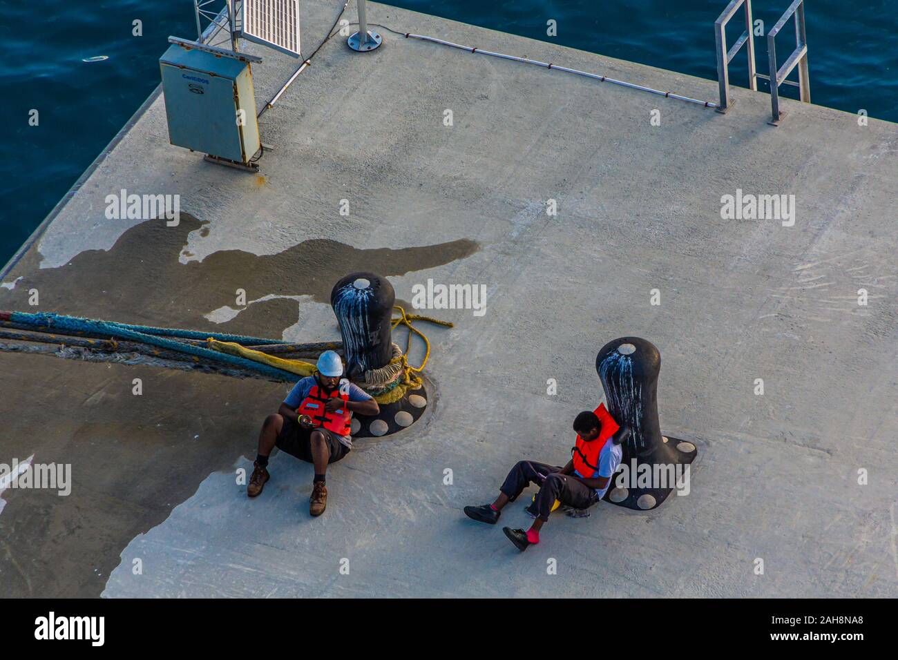 Due lavoratori a Boolards Foto Stock