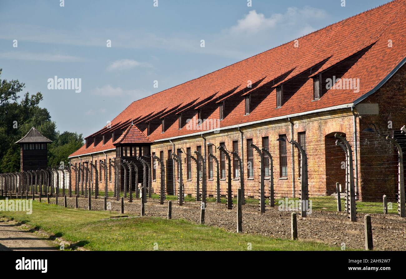 Viste di AUSCHWITZ OSWIECIM Polonia Foto Stock