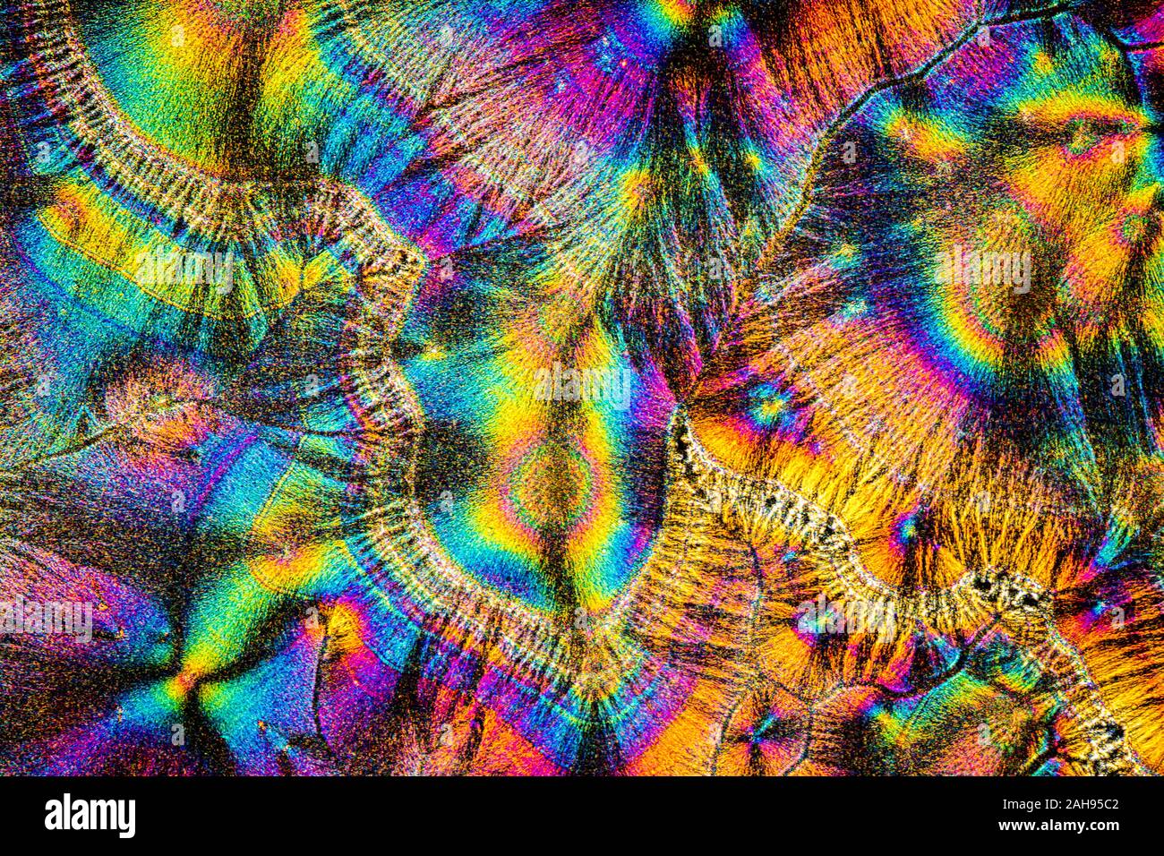 Macro estreme di vitamina C cristalli Foto Stock