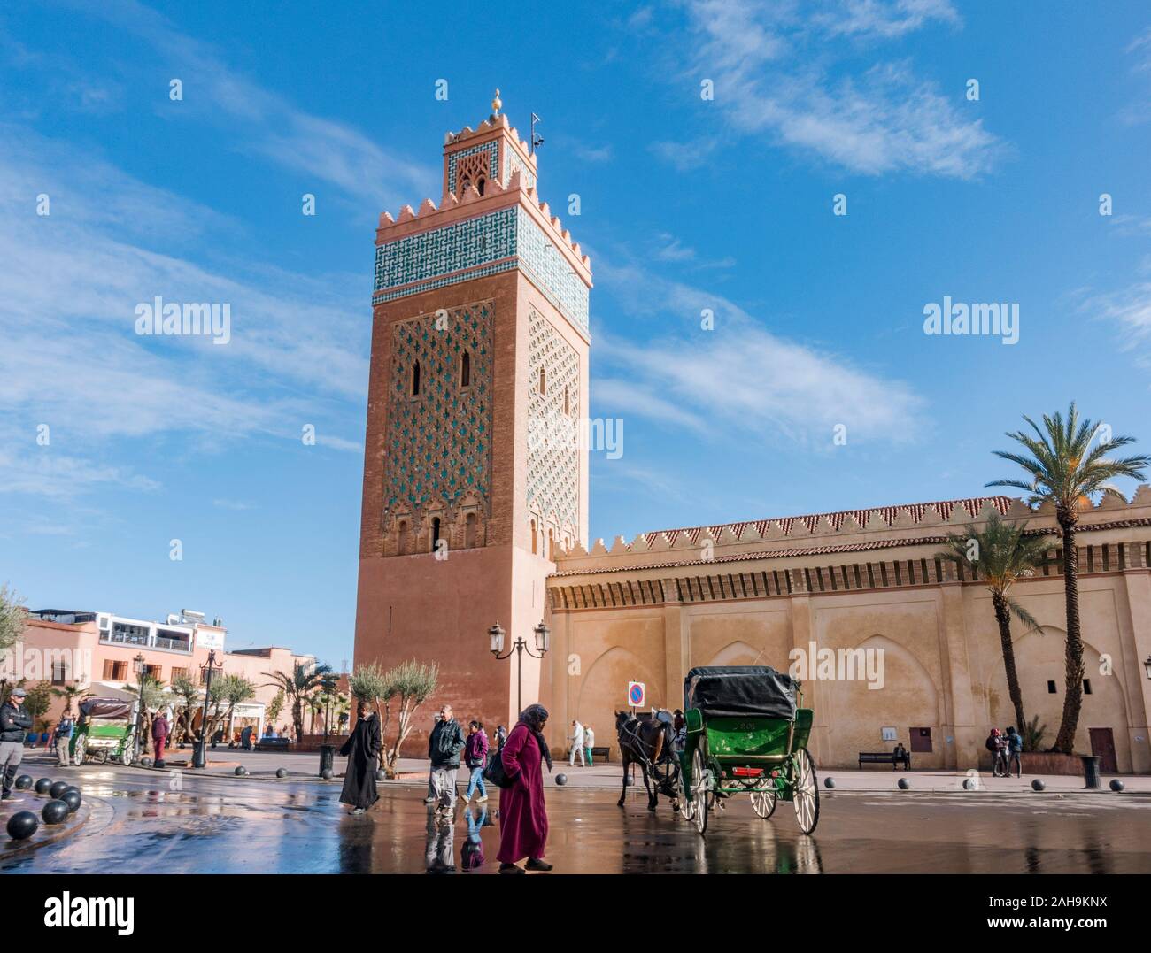 Moschea Kasbah nella vecchia kasbah di Marrakech,a place moulay, royal district, Marrakech, Marocco. Foto Stock