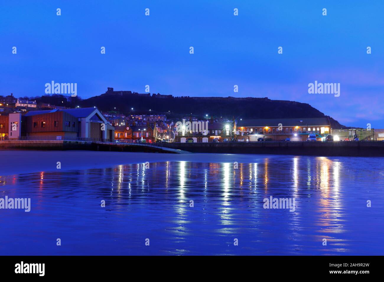 South Shore nella città balneare di Scarborough nel North Yorkshire, Regno Unito Foto Stock