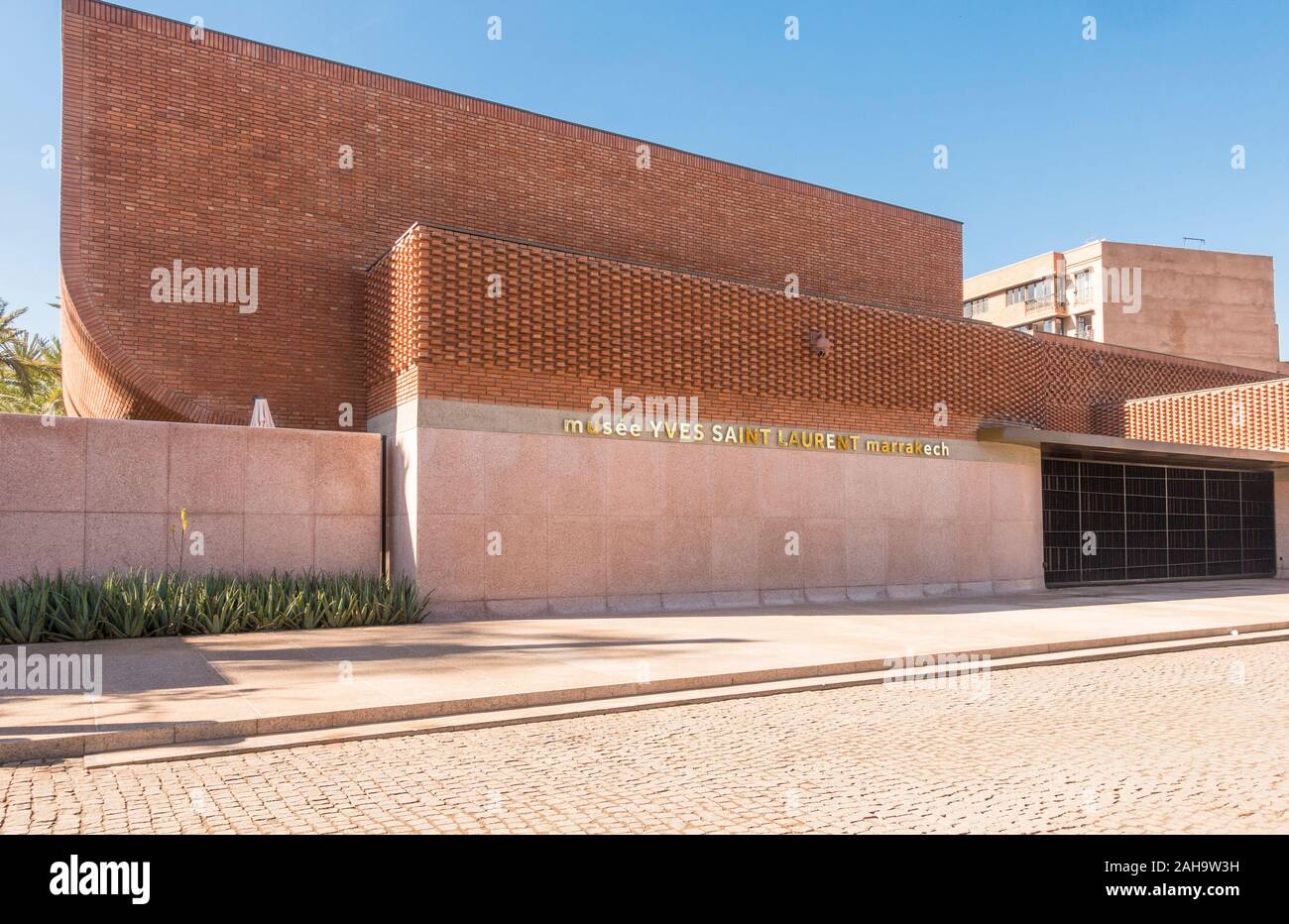 Yves Saint Laurent Museo di Marrakech, edificio Musee Yves Saint Laurent, Marrakech, Gueliz, Marocco, Africa del Nord. Foto Stock