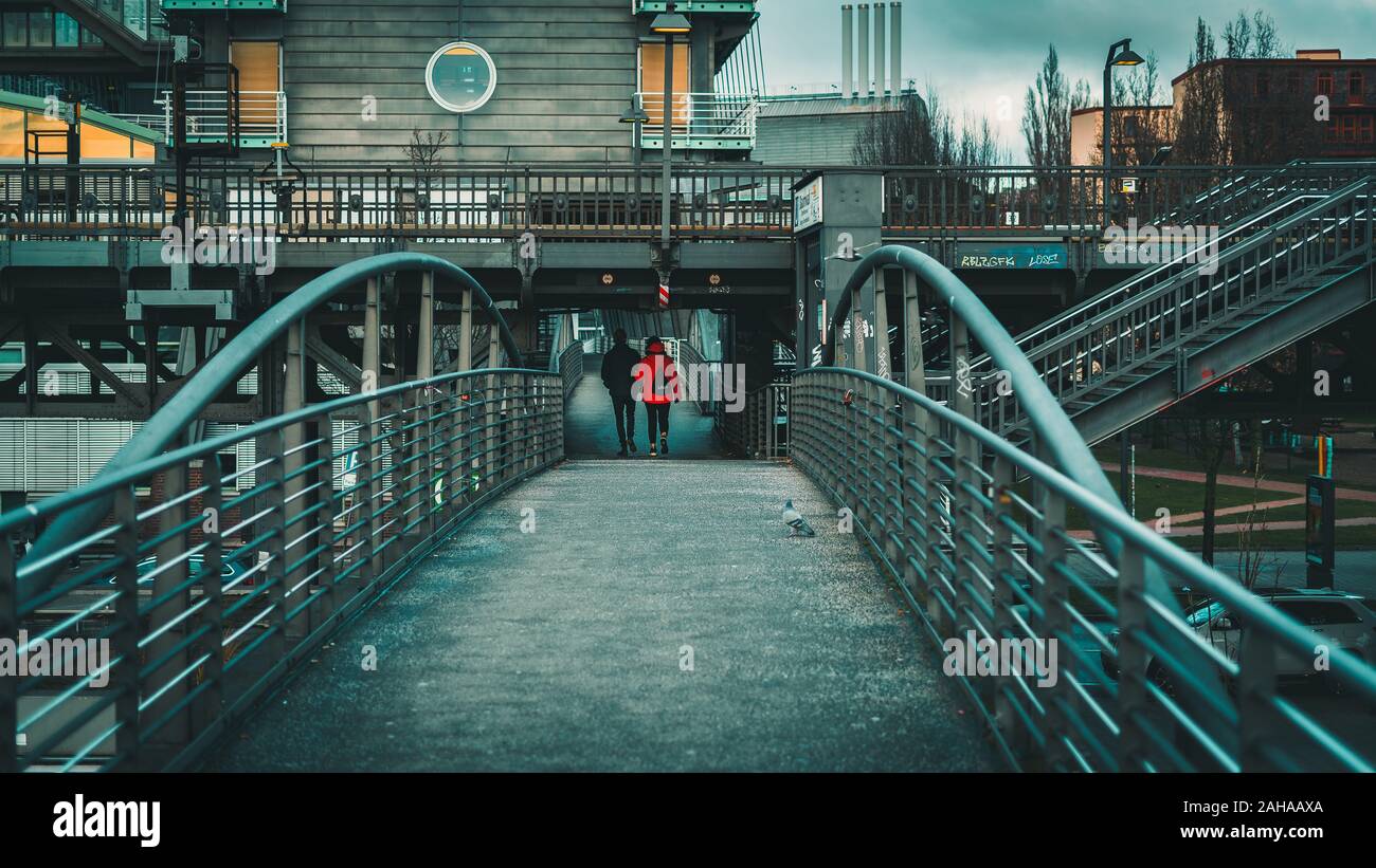 Amburgo Landungsbruecken Foto Stock