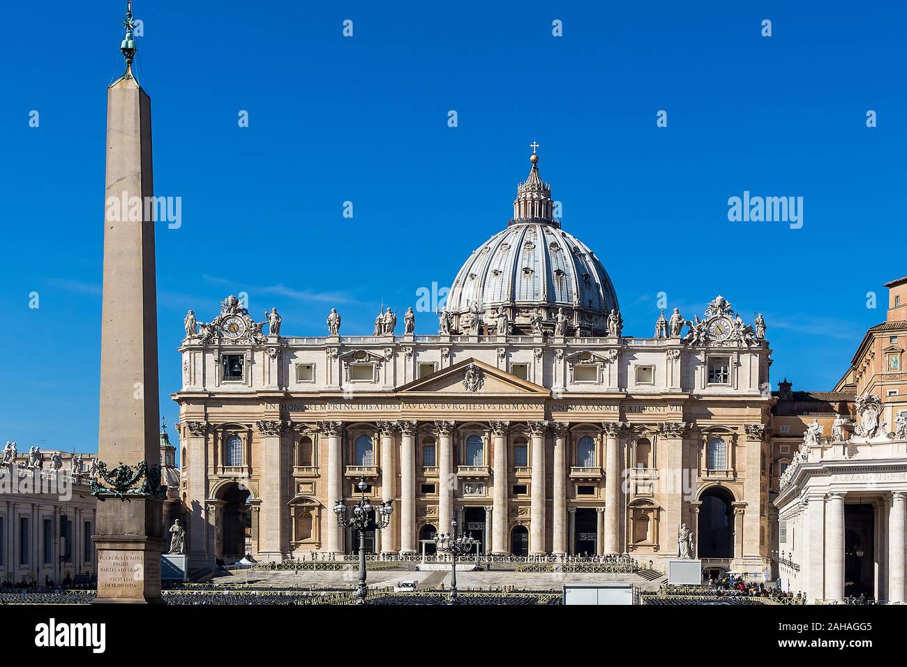 Blick auf den Petersdom im Vatikan, Rom, Italien Foto Stock