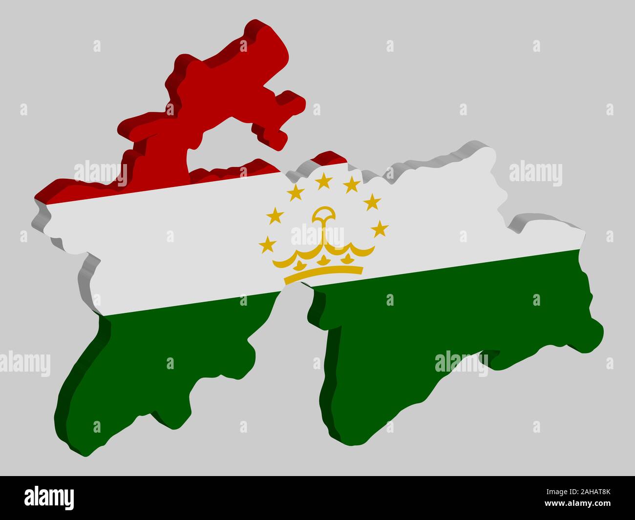 Tagikistan indicatore di mappa Vector illustrazione 3D eps 10 Illustrazione Vettoriale