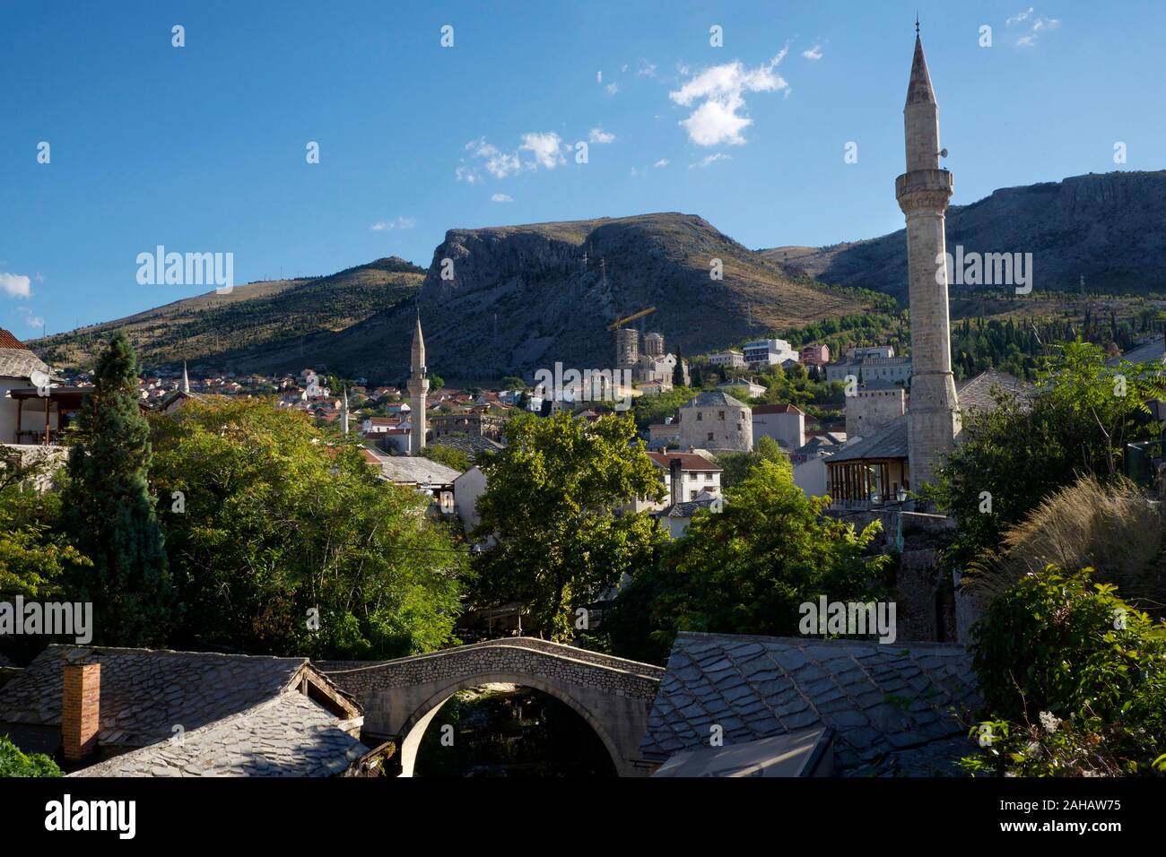 I minareti, Mostar Bosnia Foto Stock