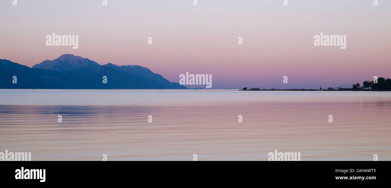 Le zone umide lungo la foce del fiume Neretva, Croazia Foto Stock