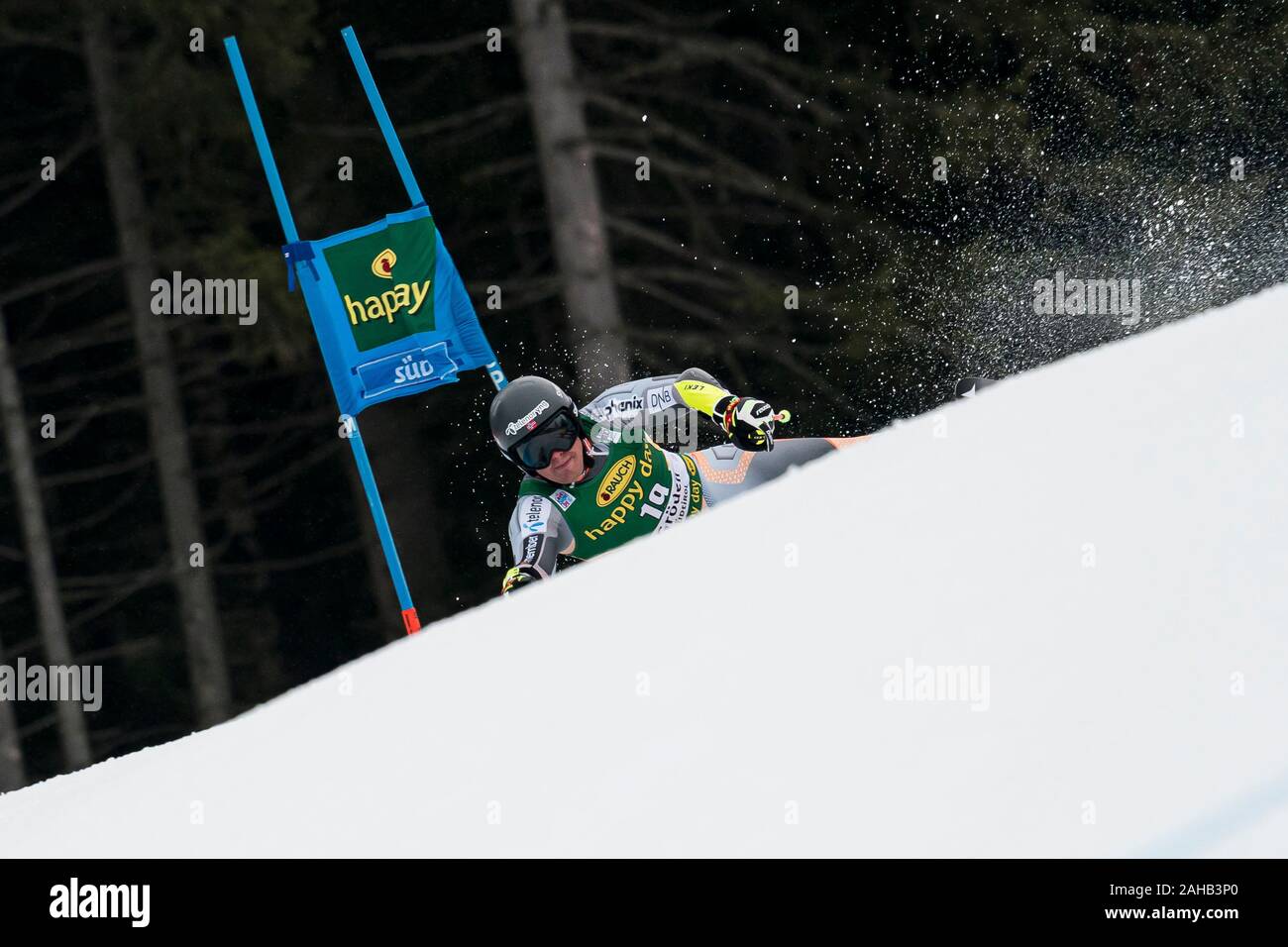 La Val Gardena, Italia il 20 dicembre 2019. SEJERSTED Adrian Smiseth (NOR) competere nel Audi FIS Coppa del Mondo di sci alpino maschile di Super-G GARA Foto Stock