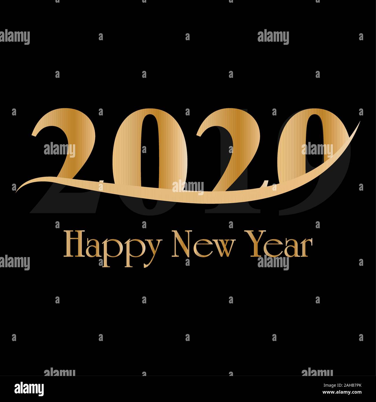 Felice anno nuovo 2020 Illustrazione Vettoriale