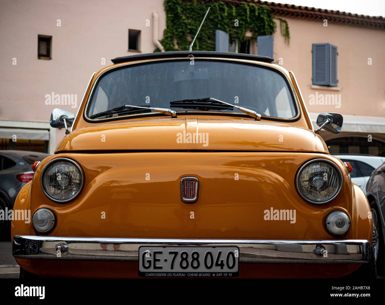 Fiat 500 Car Old Blue Immagini E Fotos Stock Alamy